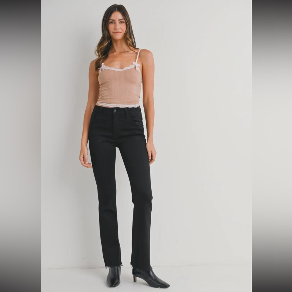 NWT Just black denim black flare jeans